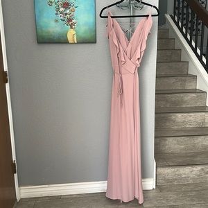 WAYF ruffle wrap, gown, size medium